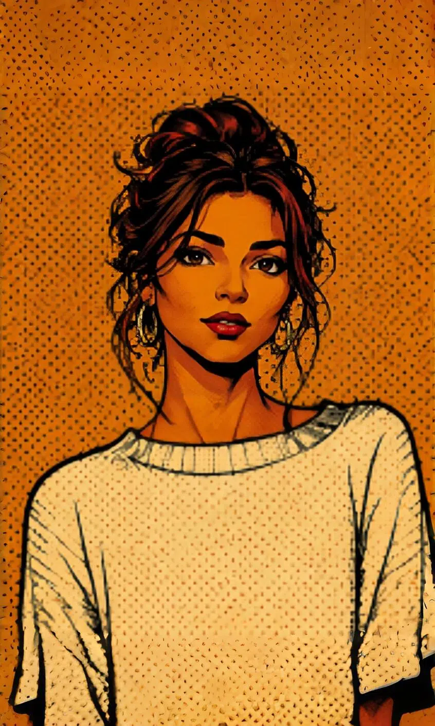 Pop art comic book portrait