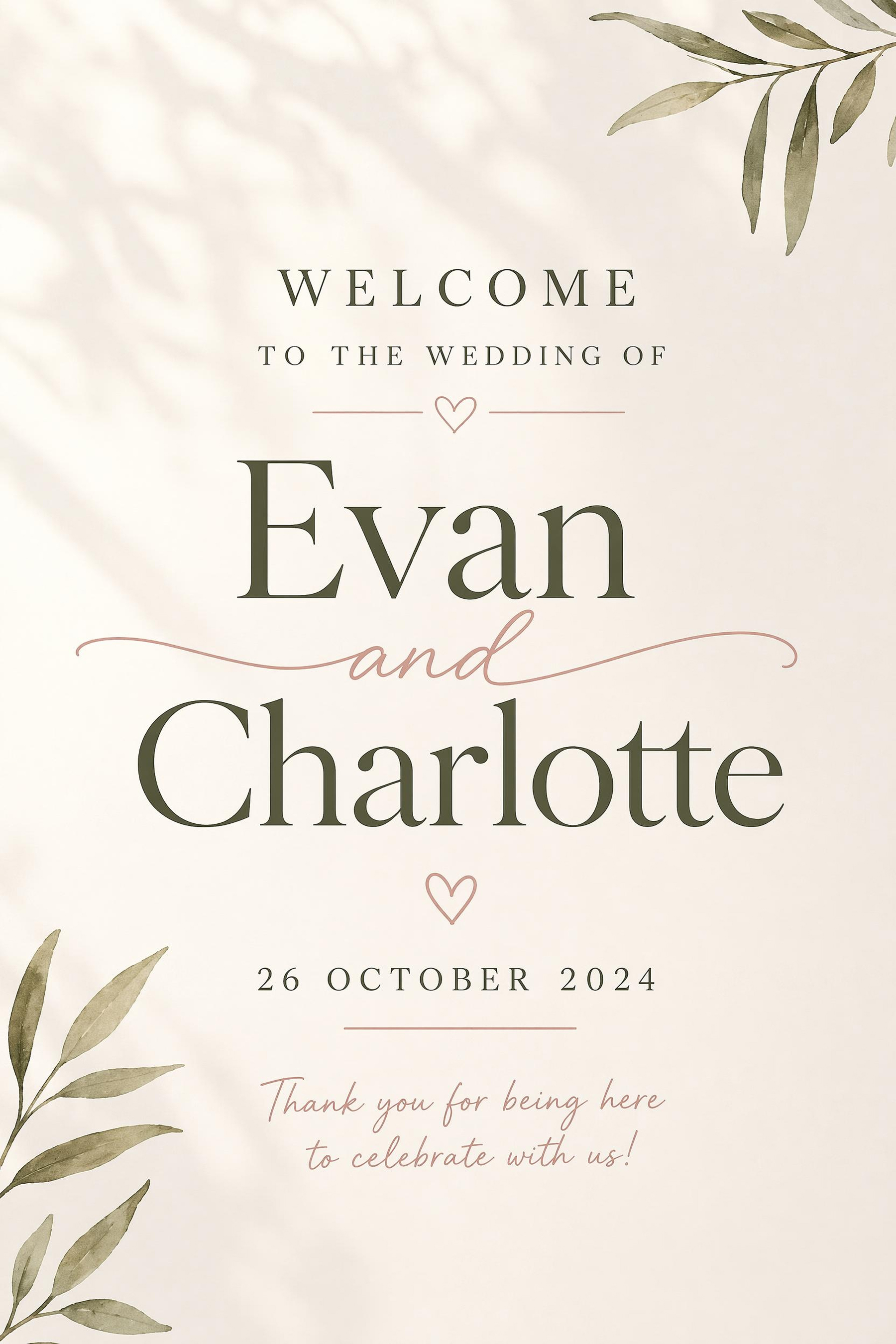 AI Generated wedding poster 