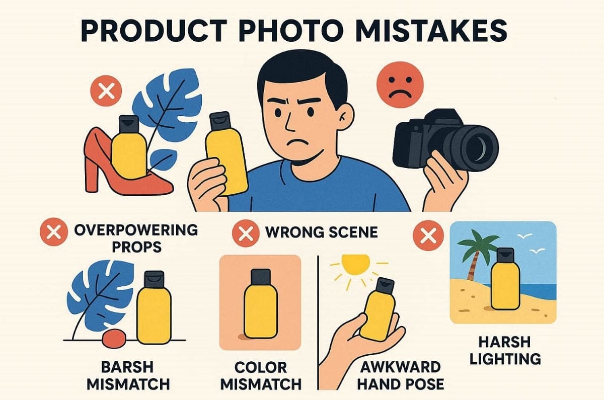 lifestyle product photography mistakes