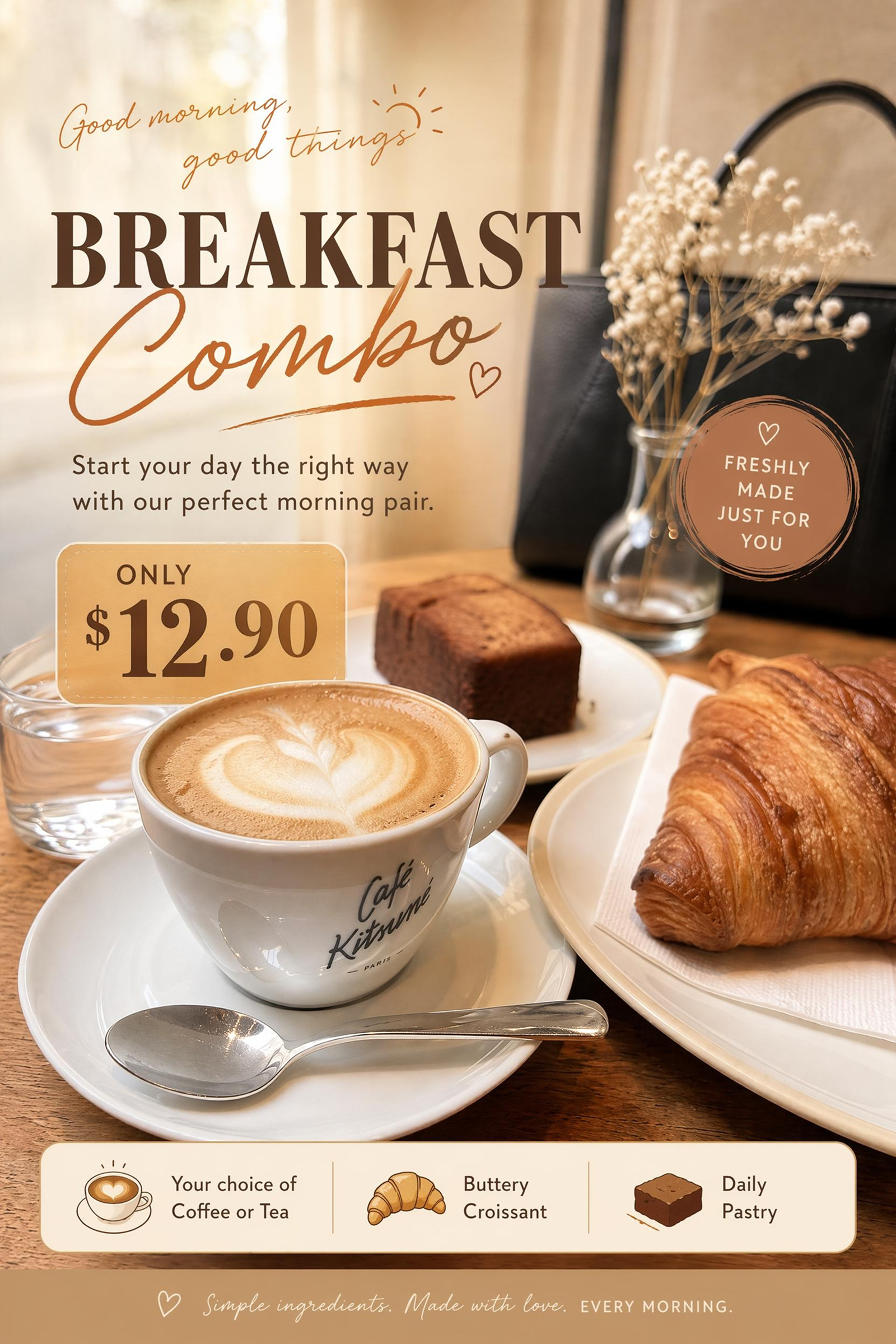 AI Generated cafe poster