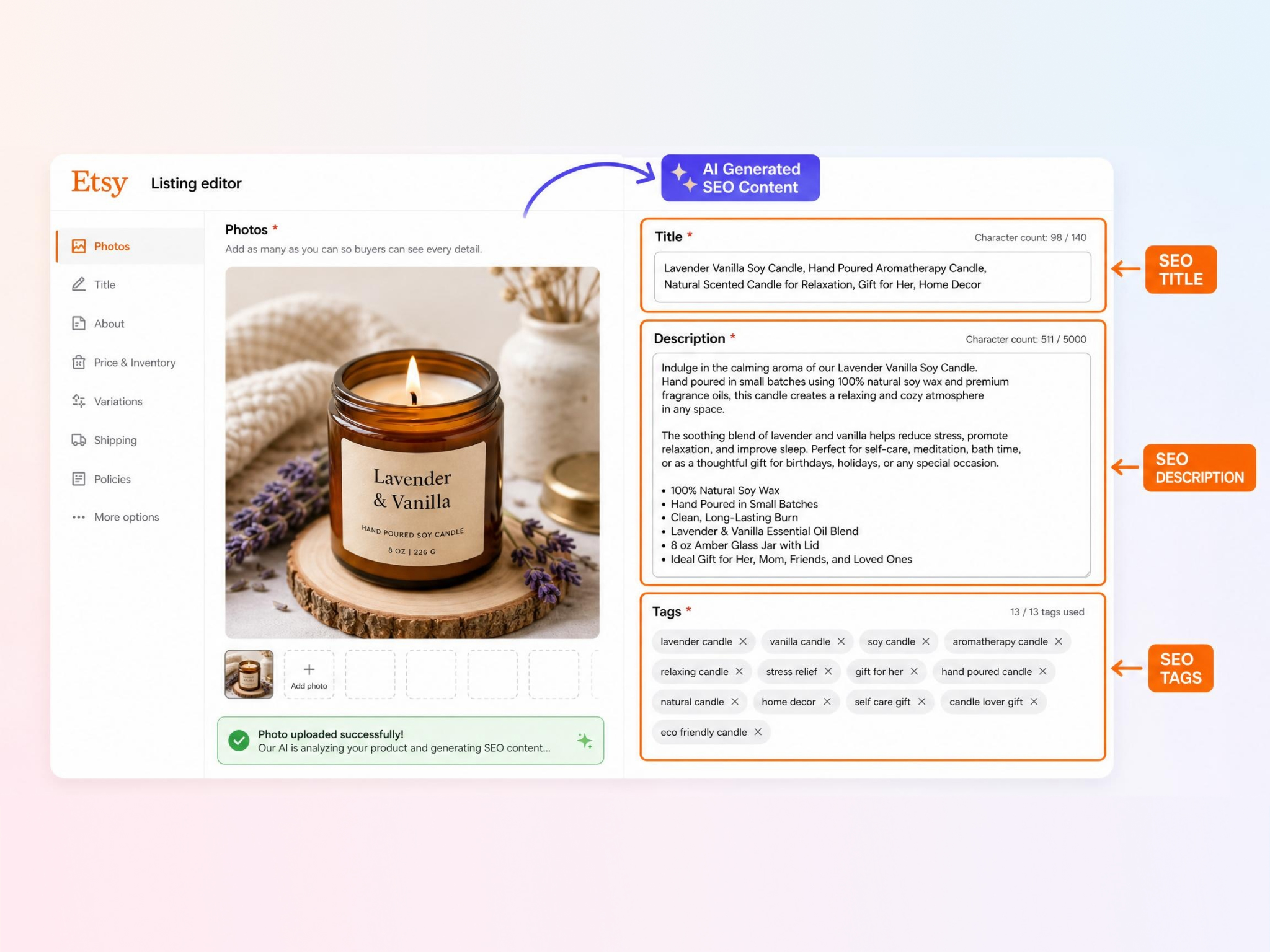 Generate SEO Titles, Descriptions, and Tags