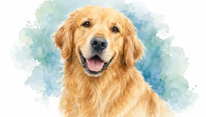 Watercolor Dog Portrait