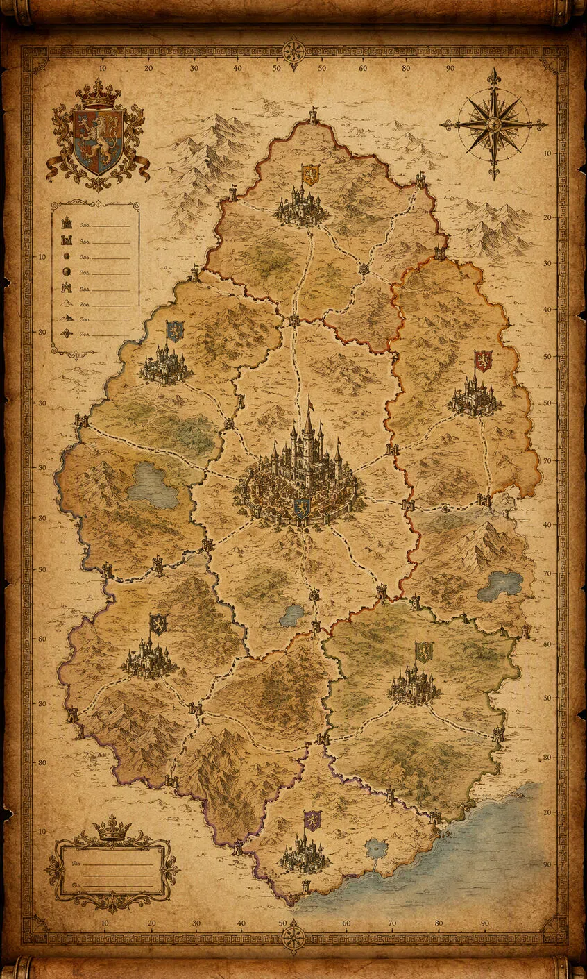 Kingdom Realm fantasy map