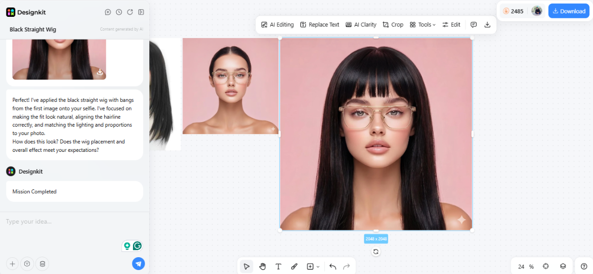 add prompt to apply bangs add prompt to apply bangs