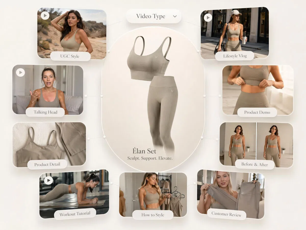Generate 8 Types of Fashion Videos from One Upload