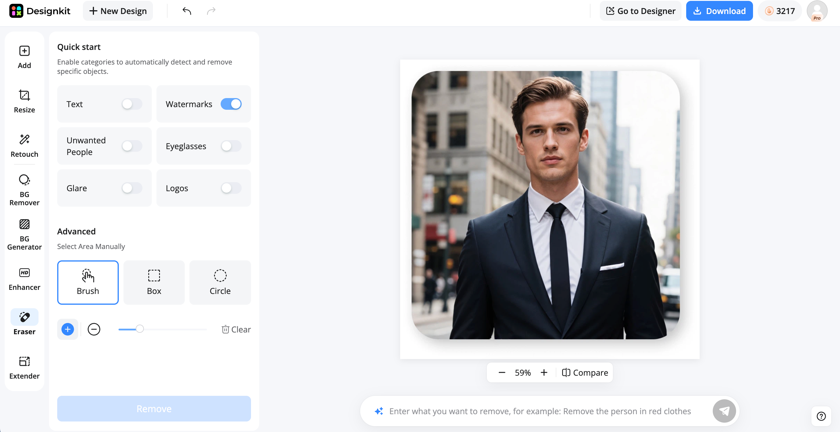 Remove a Watermark From an Image With Designkit Review and Download