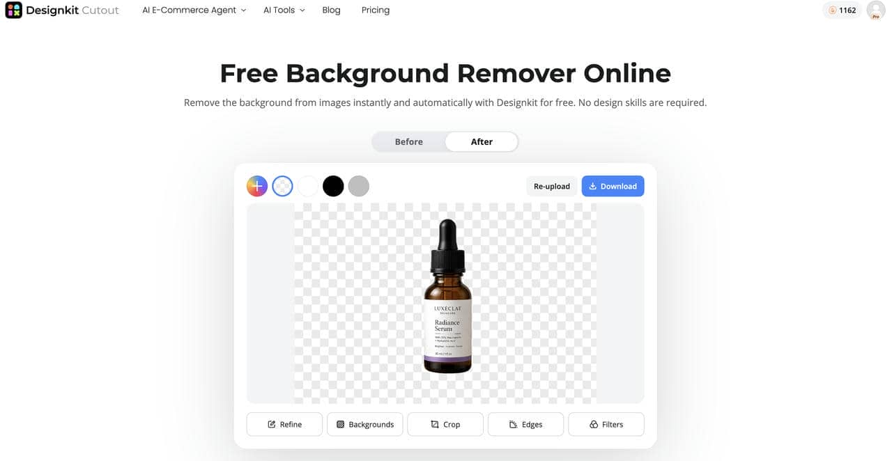 How to remove backgrounds with Designkit Remove the background with AI