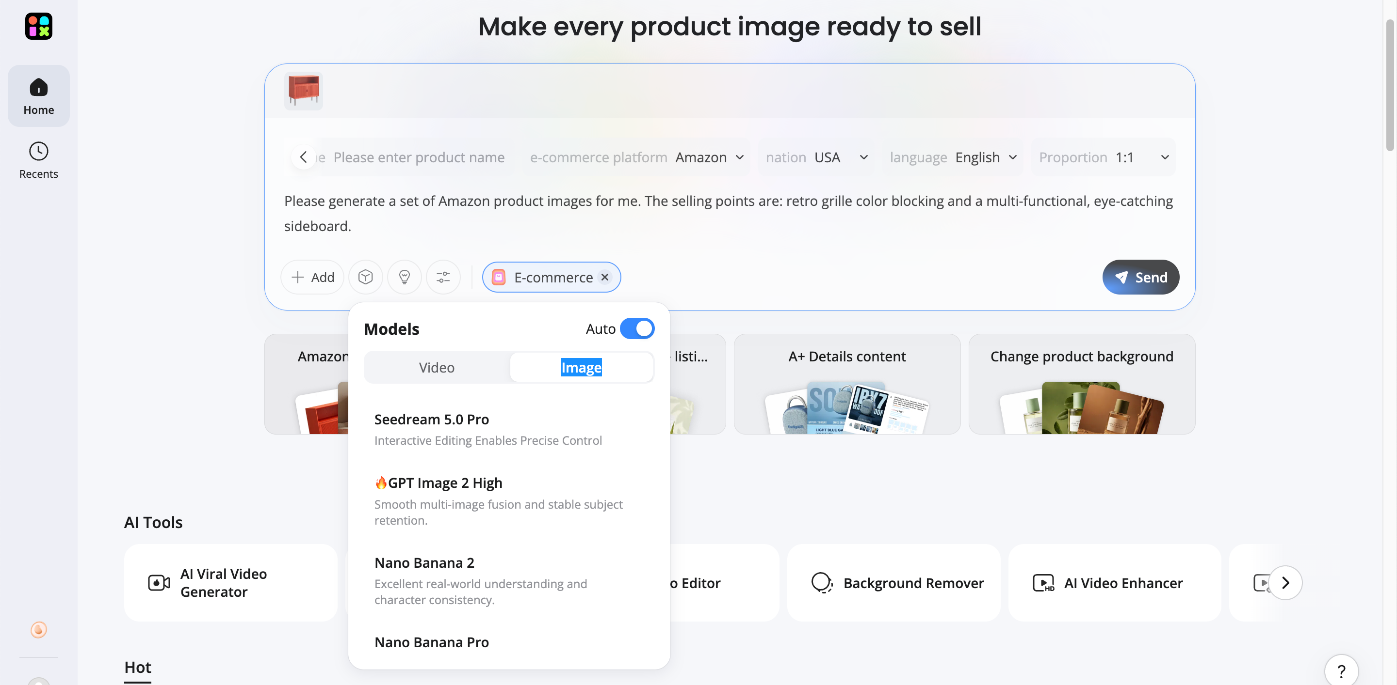 How to Generate AI Images with Designkit Select an AI Model, Platform, and Image Size