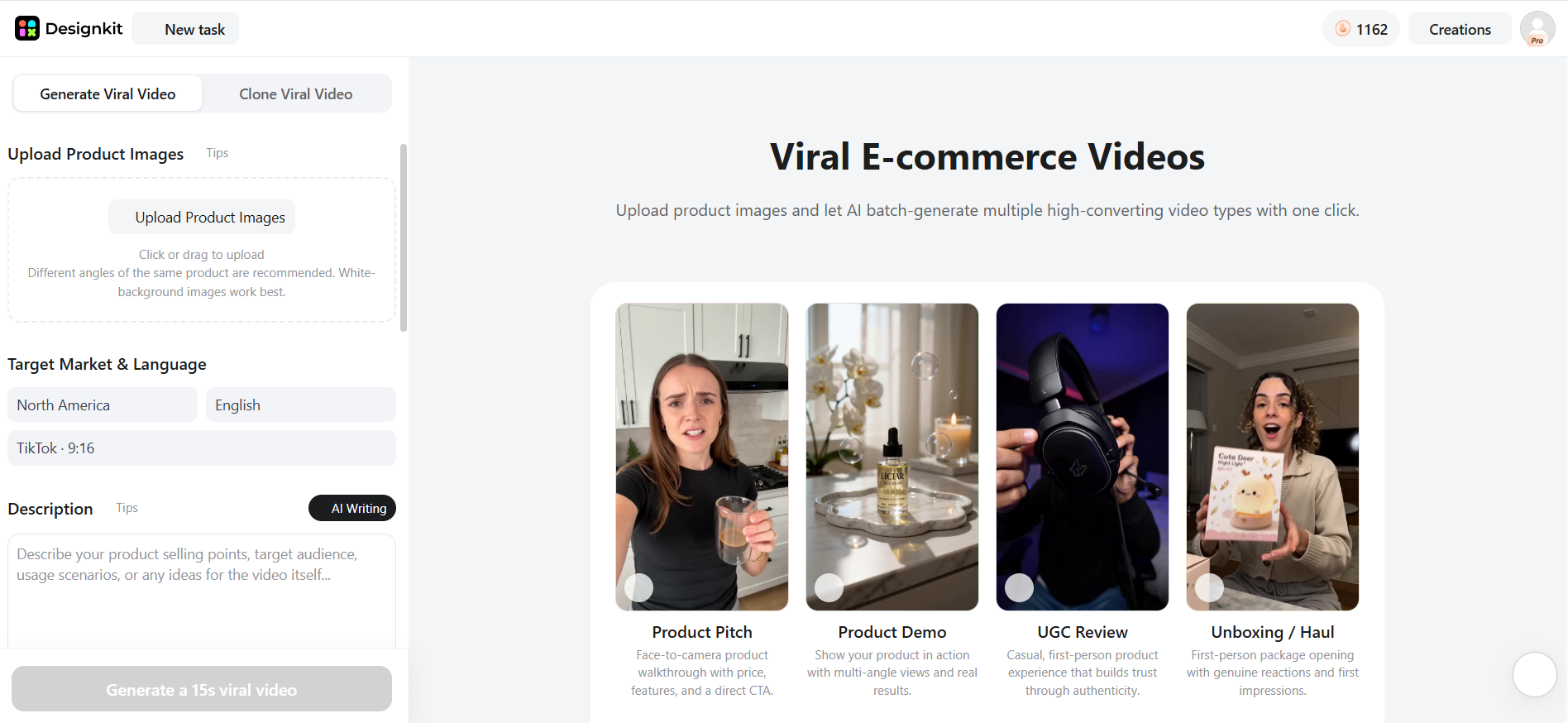 How to Create TikTok Videos with Designkit in 3 Steps Upload Product Assets