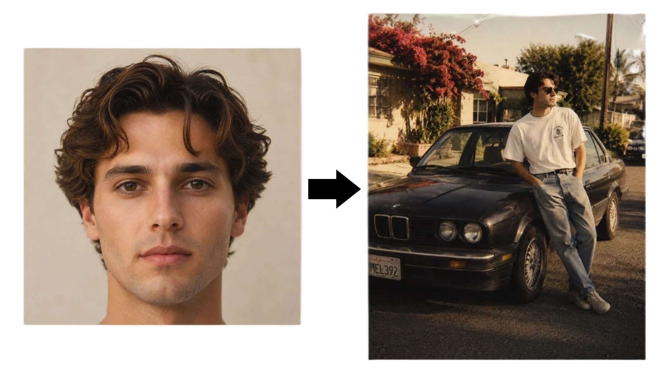 Face Swap Prompts Vintage Polaroid Face Swap