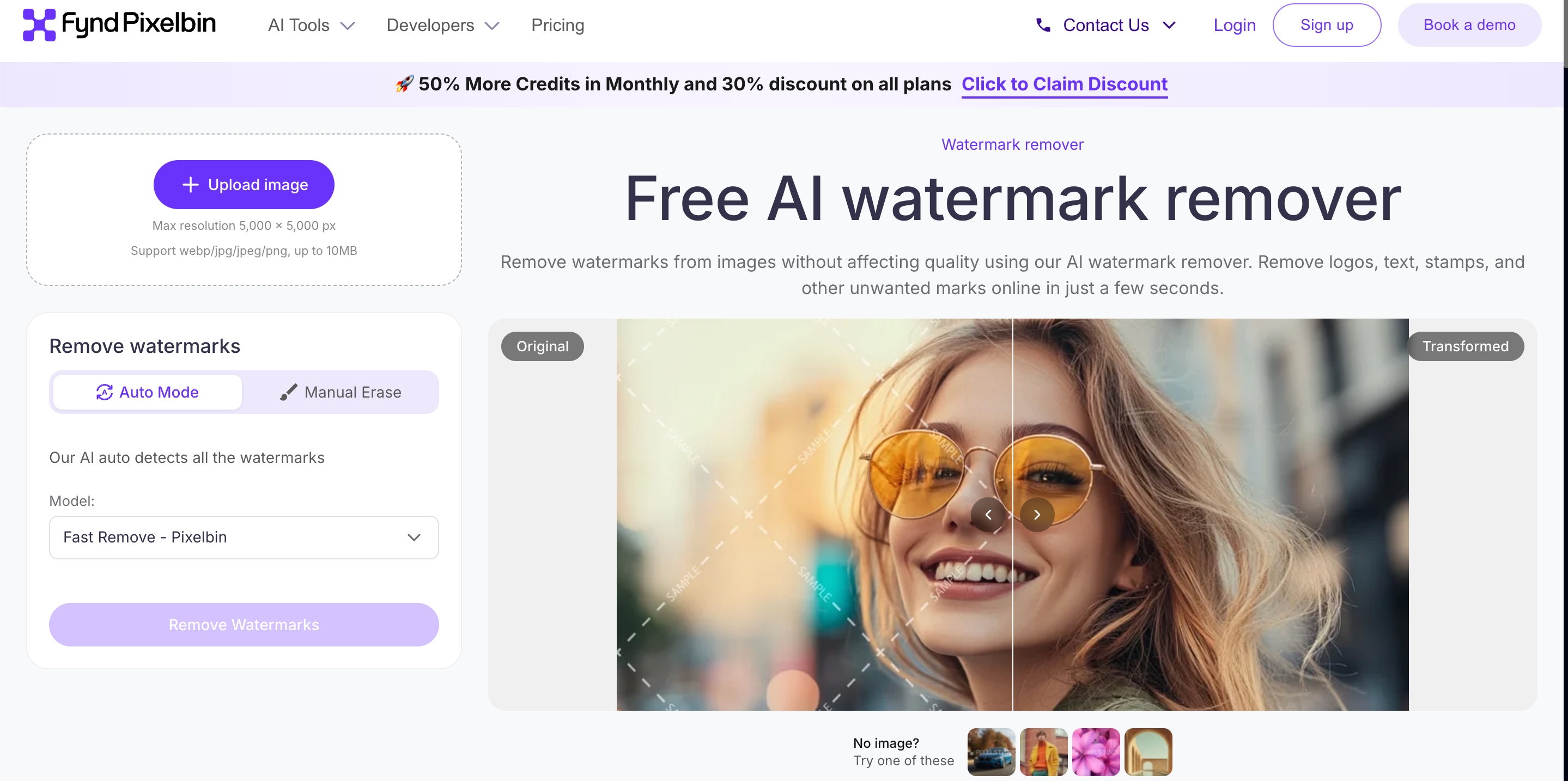 Pixelbin AI Watermark Remover Review for Images Pixelbin Image AI Watermark Remover