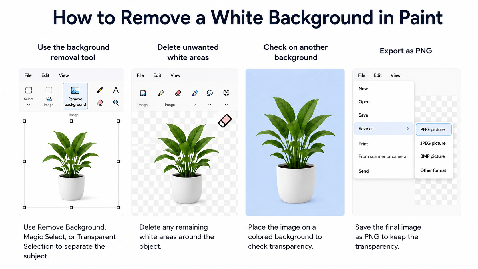 How to Make a Transparent Background in Paint How to Remove a White Background in Paint
