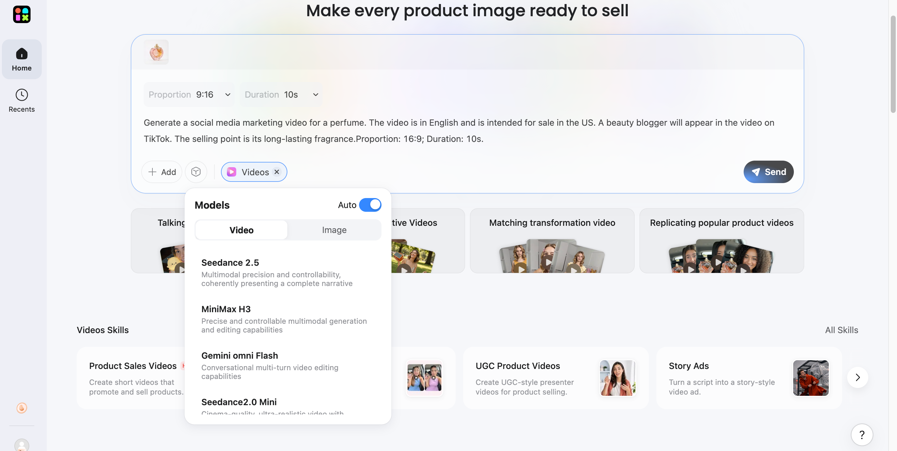 How Designkit works for AI video creation Select an AI model and generate content