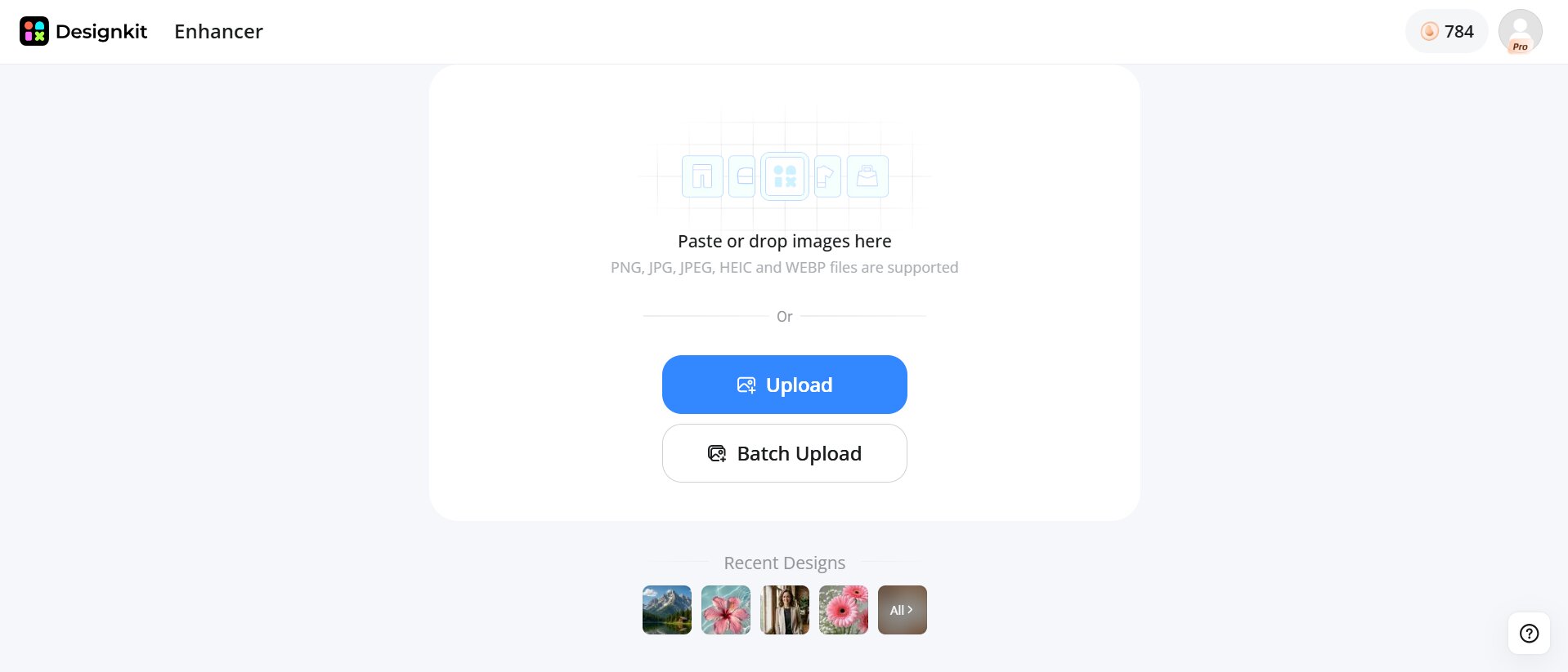 How to improve pixelated images with Designkit Upload your photo