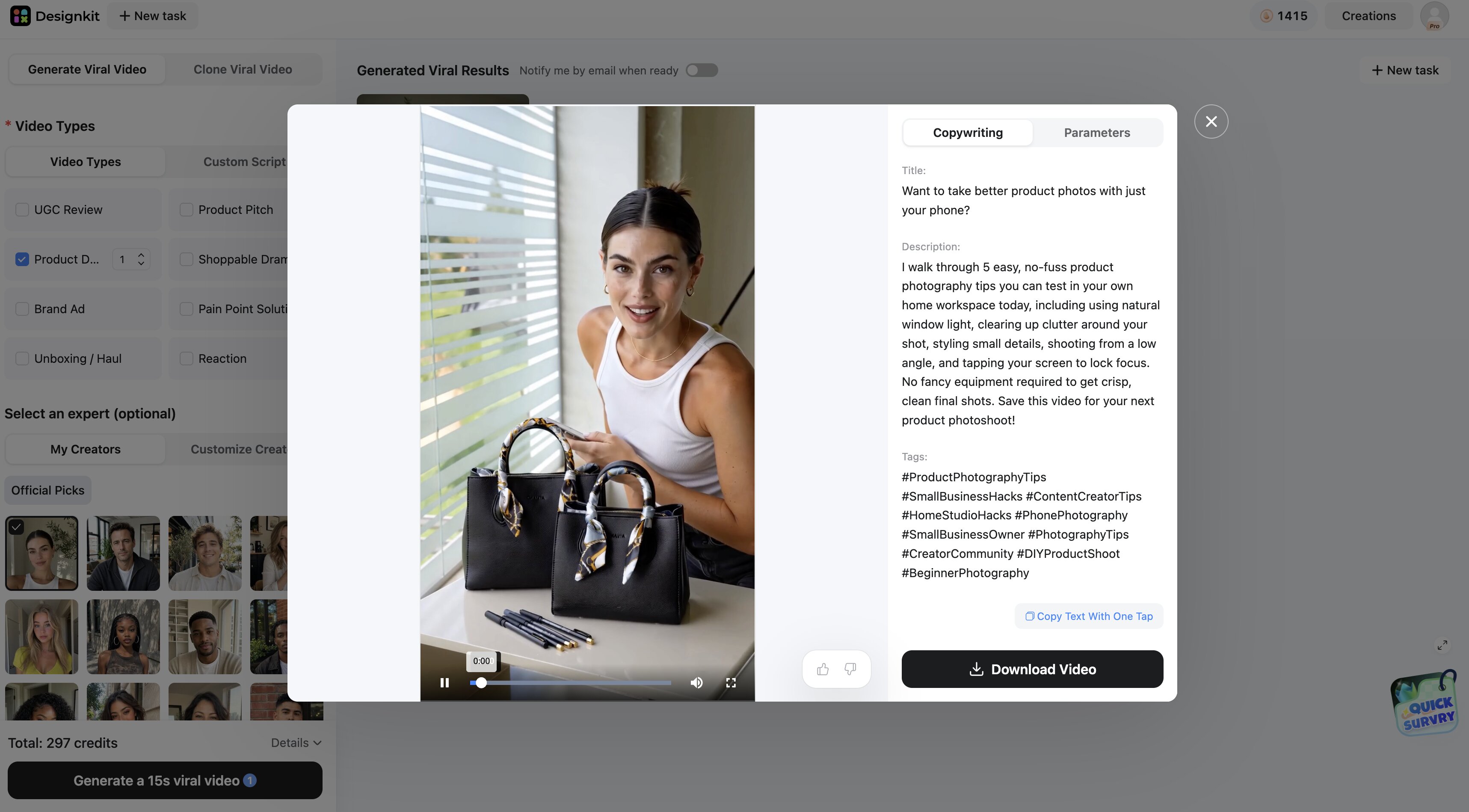 How to create TikTok videos in 3 steps with Designkit Finalize the content for TikTok