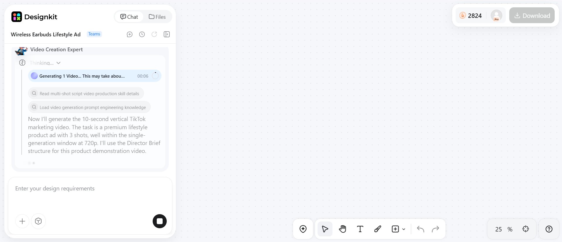 How to create TikTok content with Designkit Generate and refine the creative