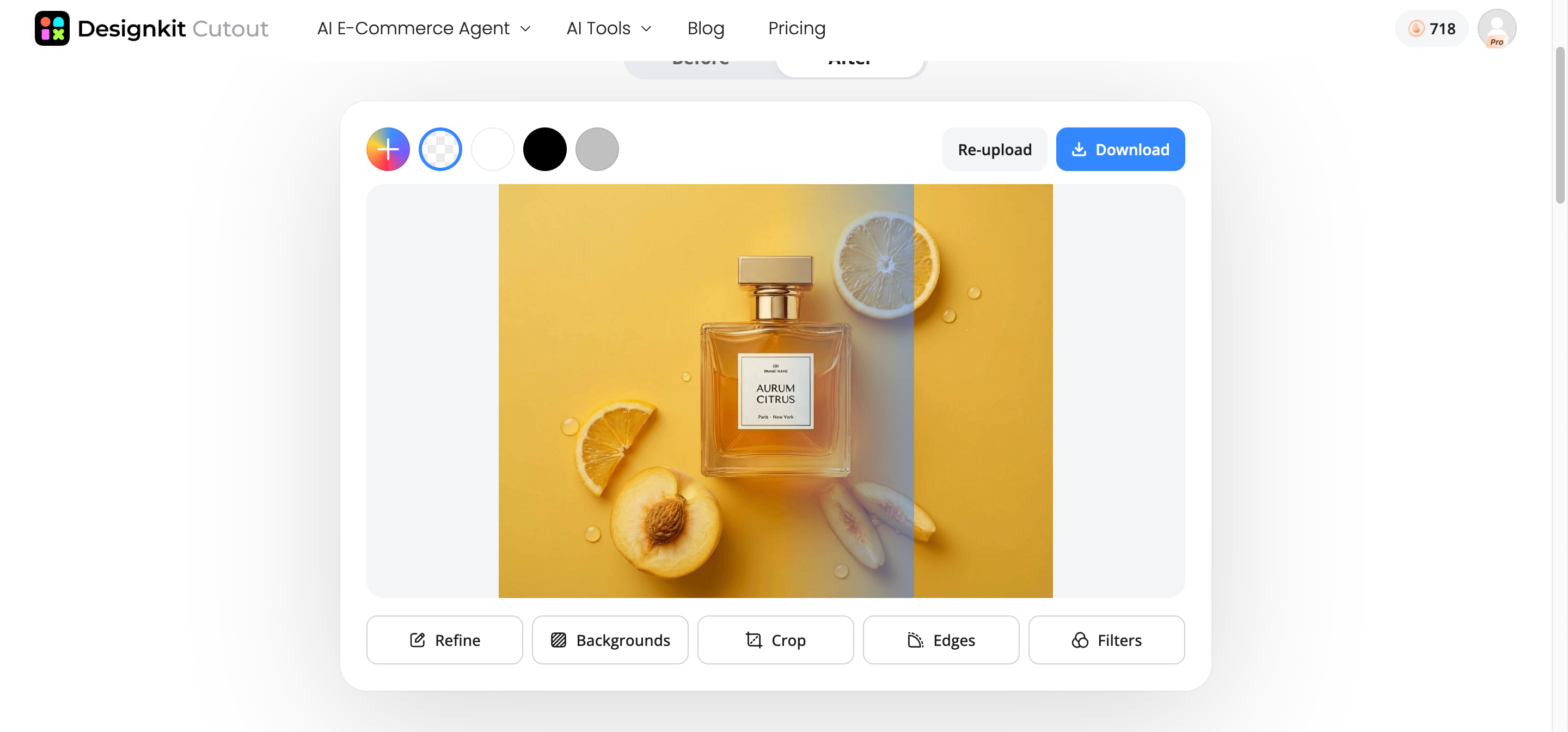 How to Remove Background from an Image with Designkit Upload Your Image