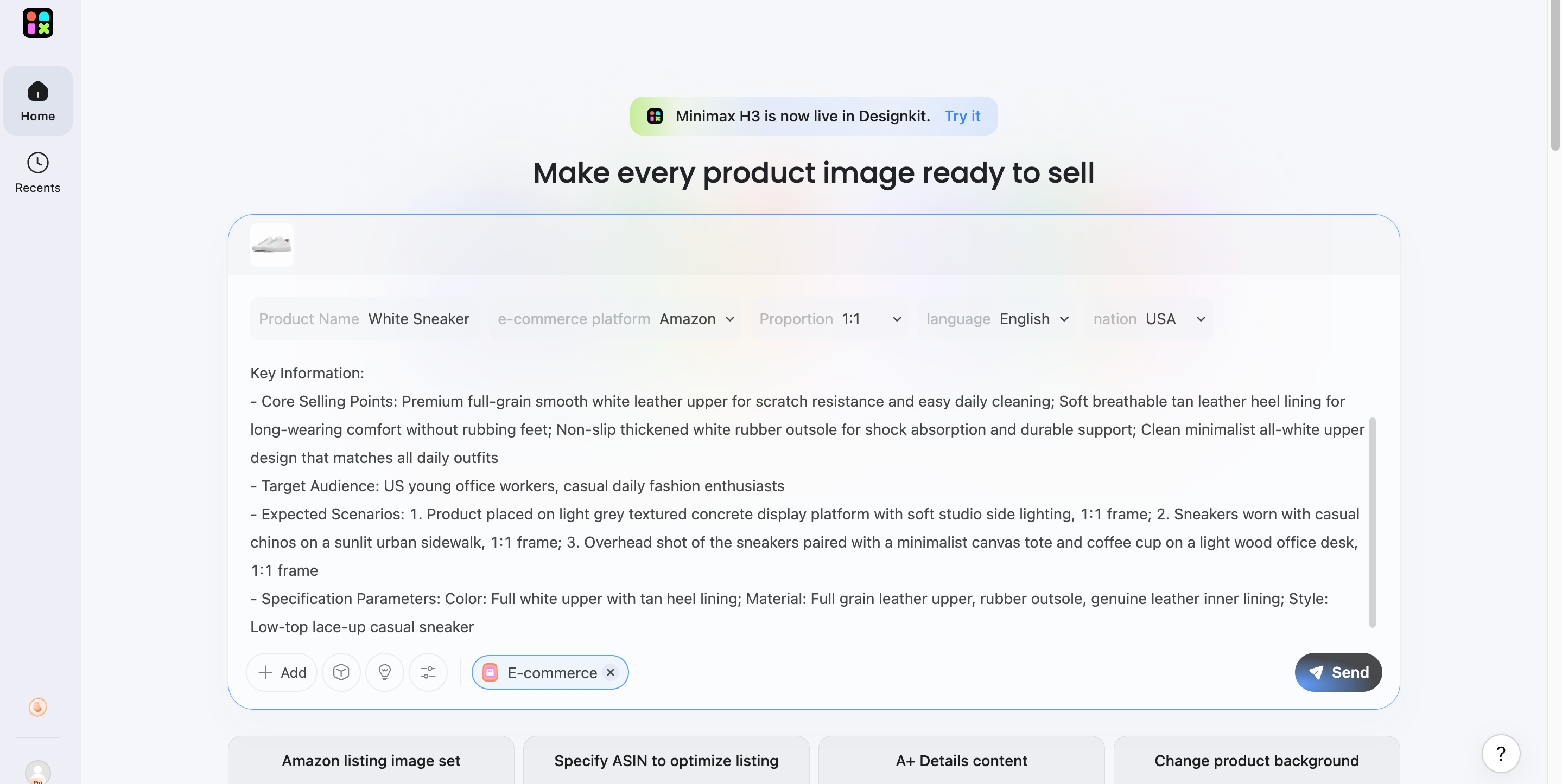 Upload Assets and Enter Prompts