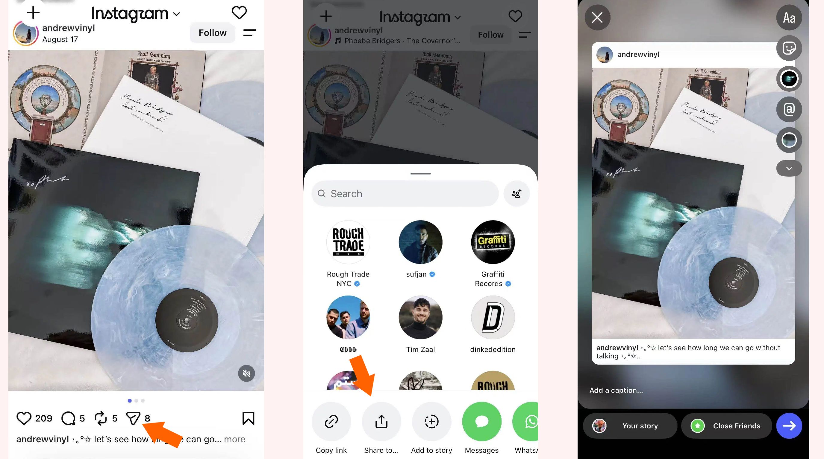 Share a Post or Reel to Your Instagram Story