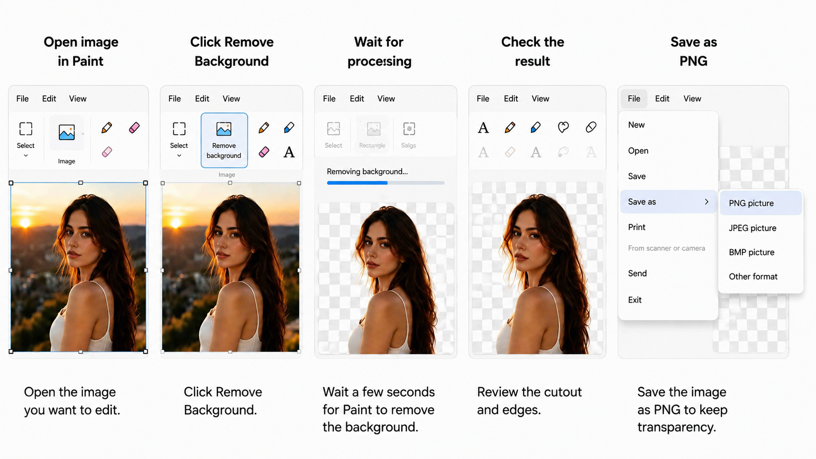 How to Make a Transparent Background in Paint Use Background Removal in Windows Paint