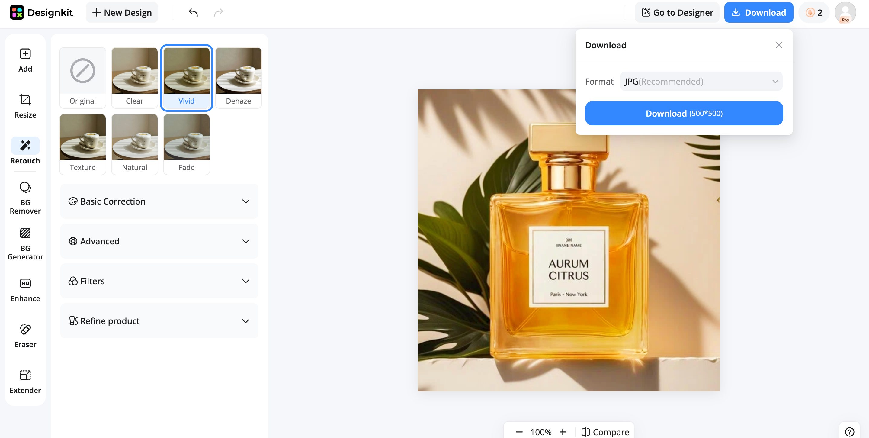 Steps to Change a Background with Designkit Refine and Export