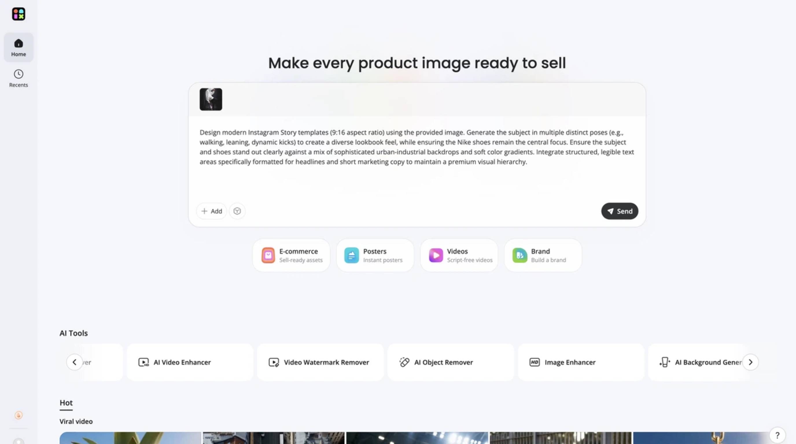 How to create AI visuals with Designkit Upload your product images
