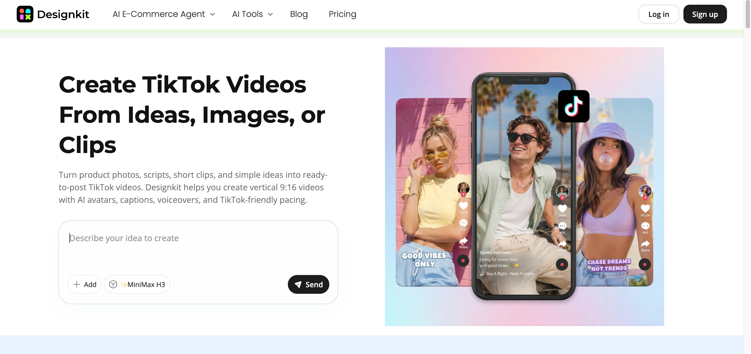 Create engaging TikTok videos faster with Designkit Designkit TikTok video maker