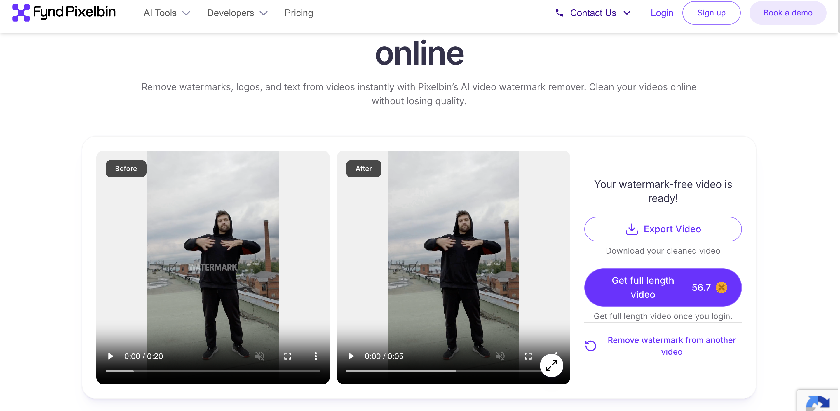 How Pixelbin Removes Watermarks From Videos Let AI Detect the Watermark