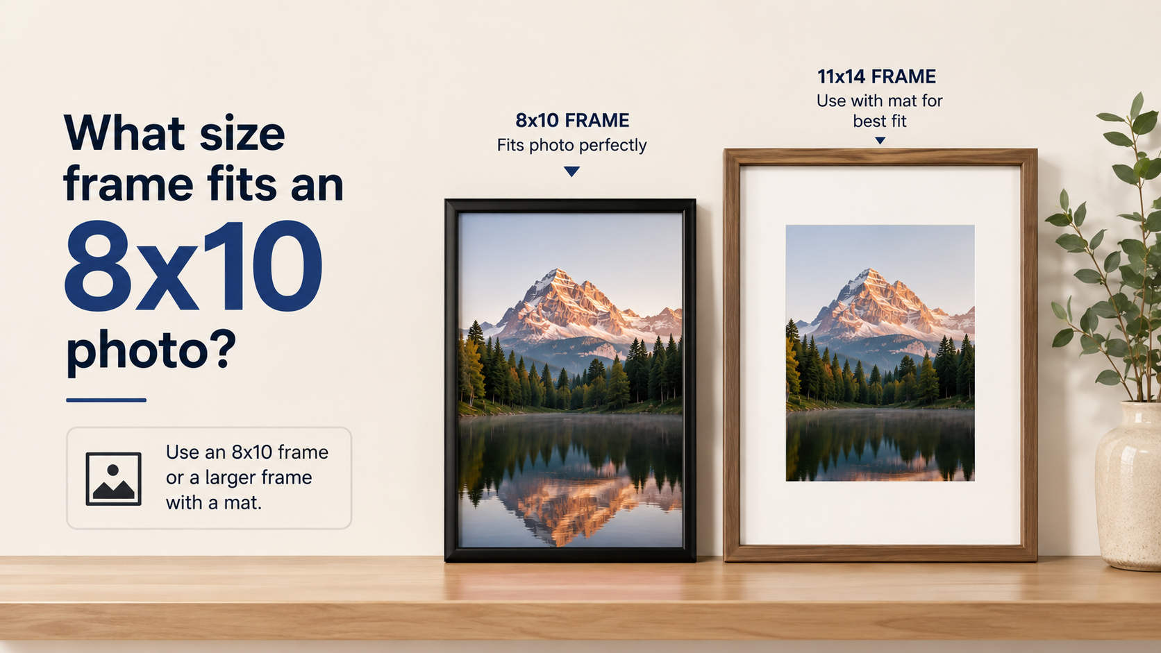 What size frame fits an 8x10 photo? 8x10 photo frame size