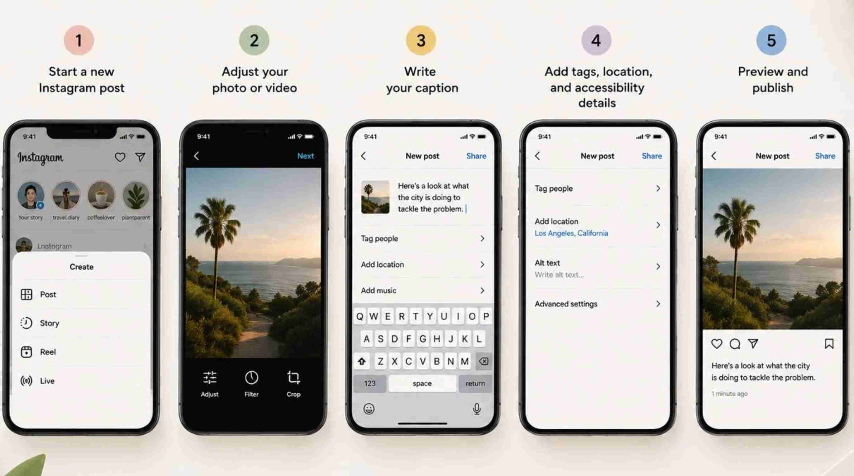 How to make an Instagram post step by step Make an Instagram post step by step