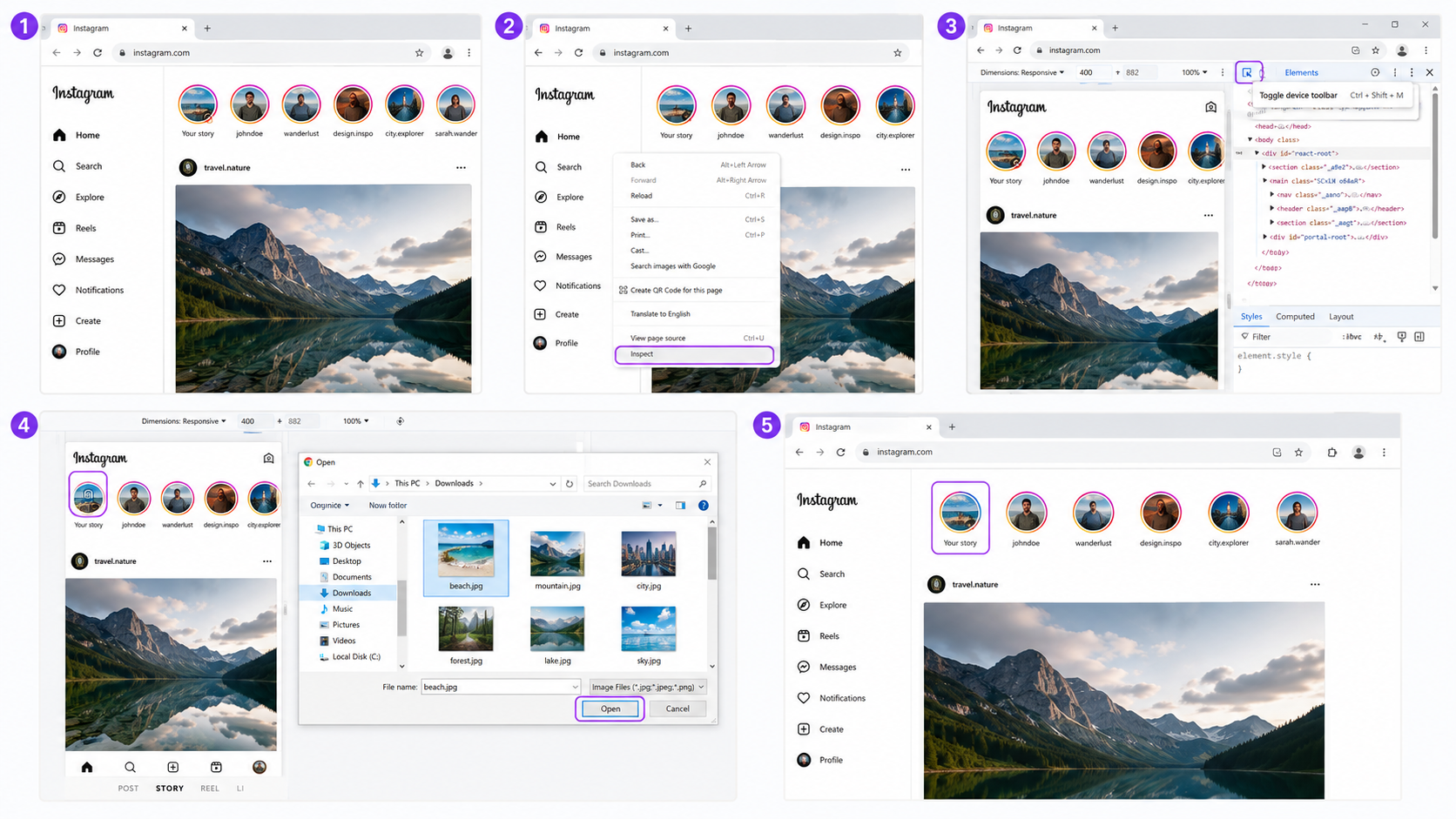 How to Post Story on Instagram From PC Use Desktop Browser Features