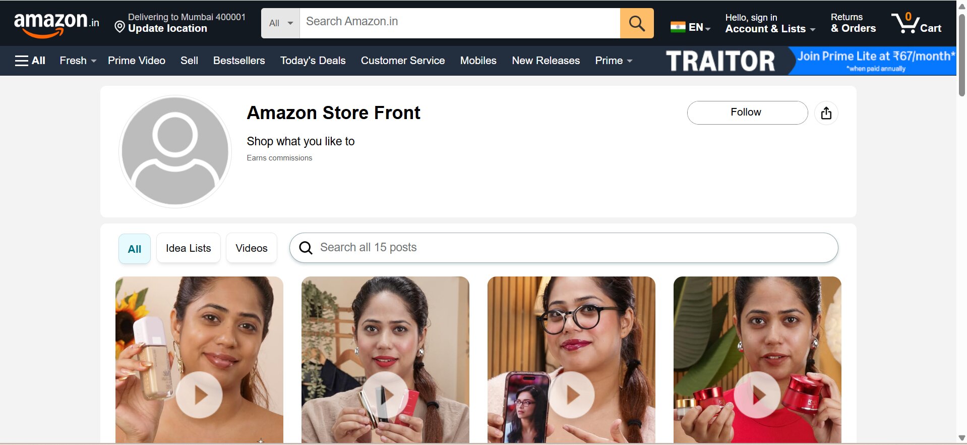 What is an Amazon Storefront Amazon Storefront Page