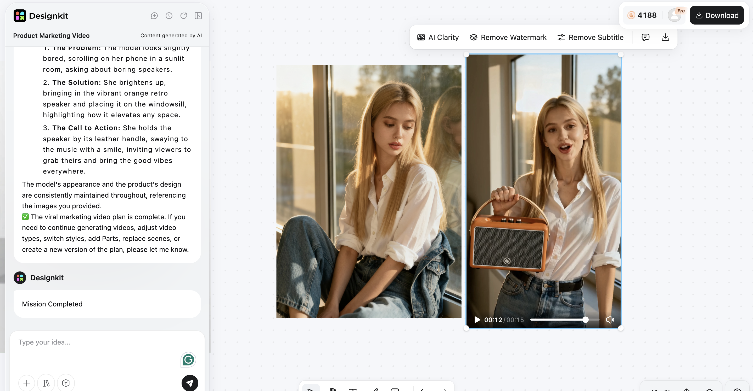 Review and export your marketing video