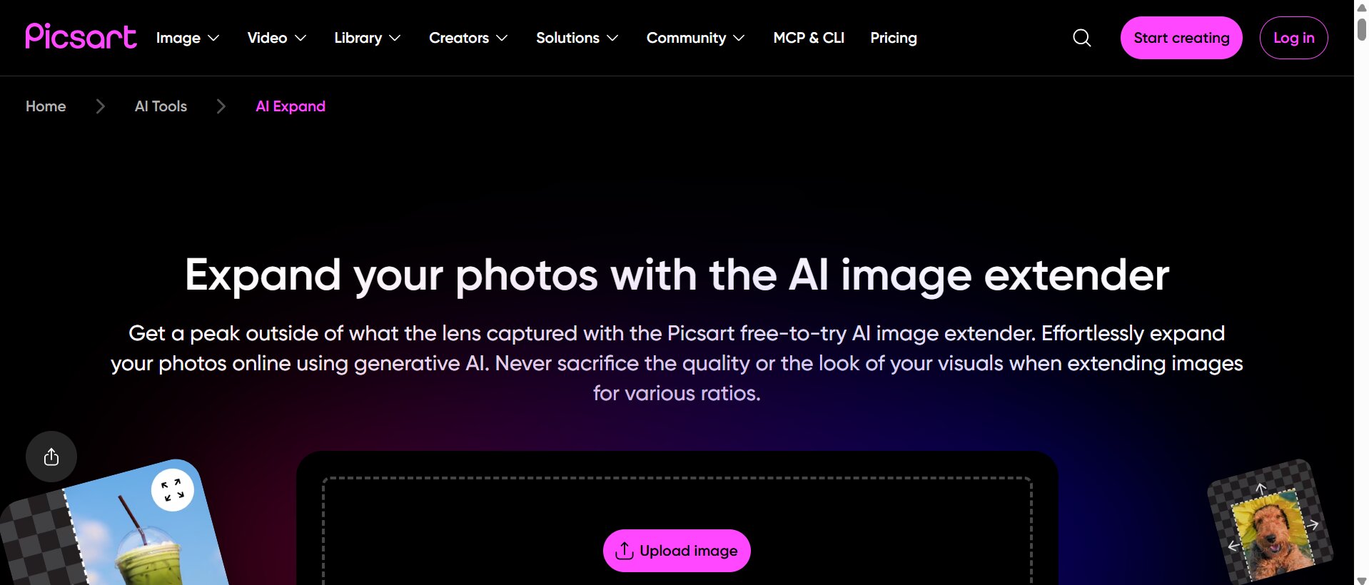 PicsArt AI image extender
