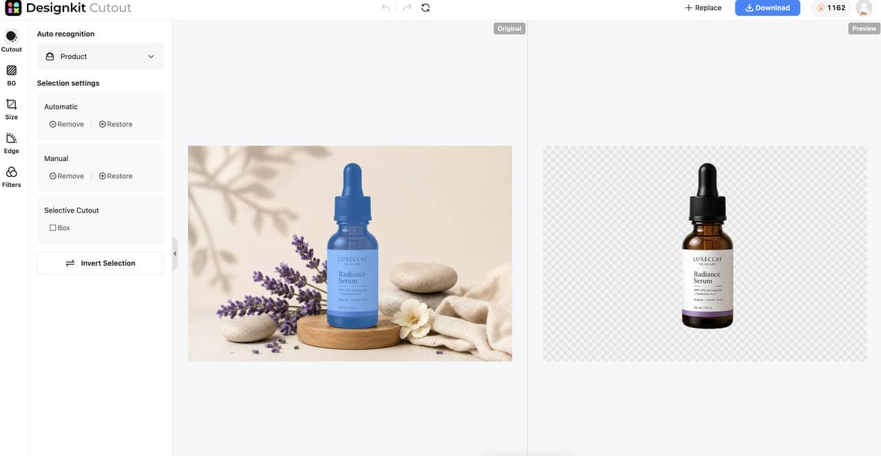 How to remove backgrounds with Designkit Export your transparent image