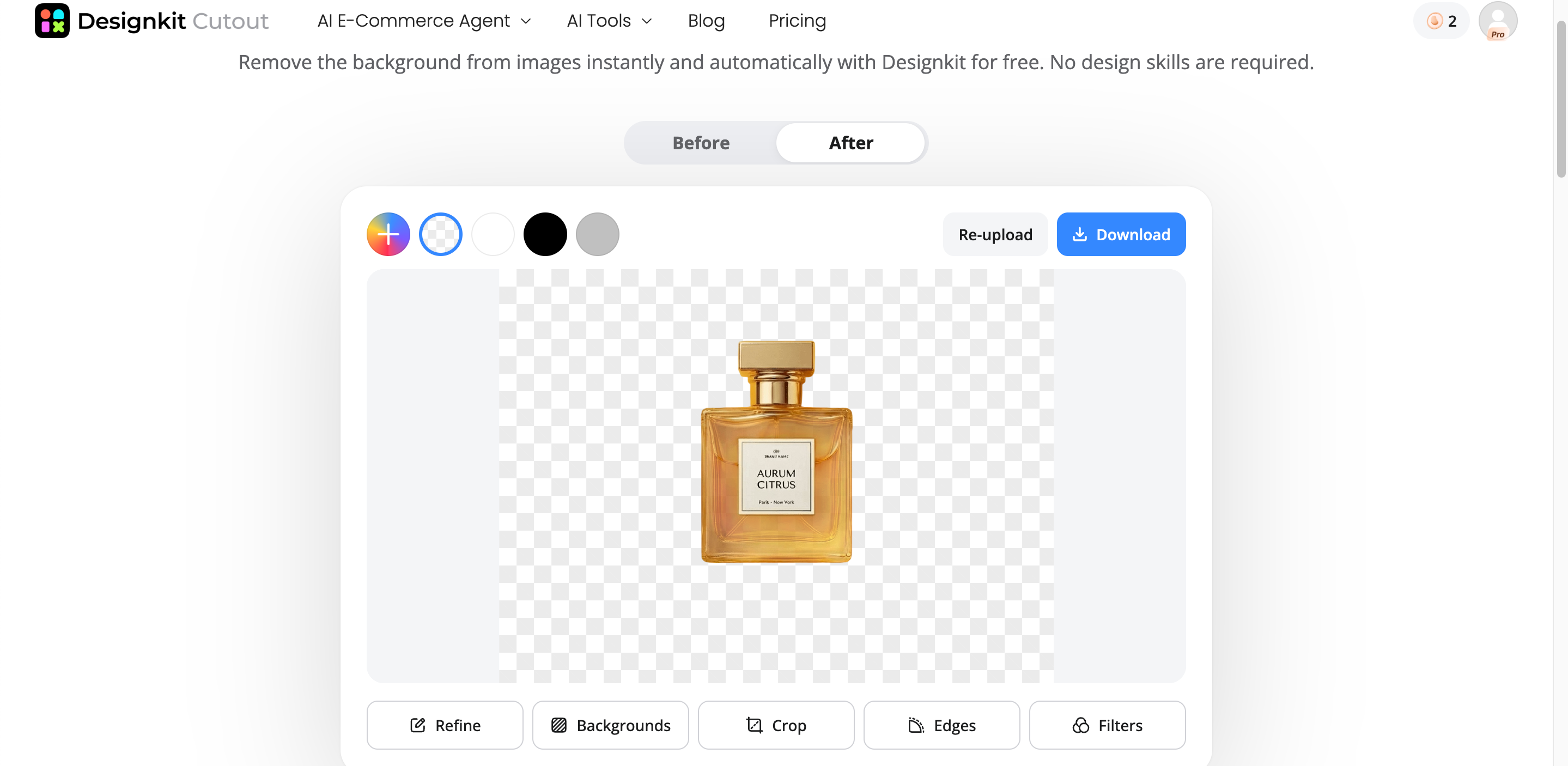 Remove Background and Improve Image Quality
