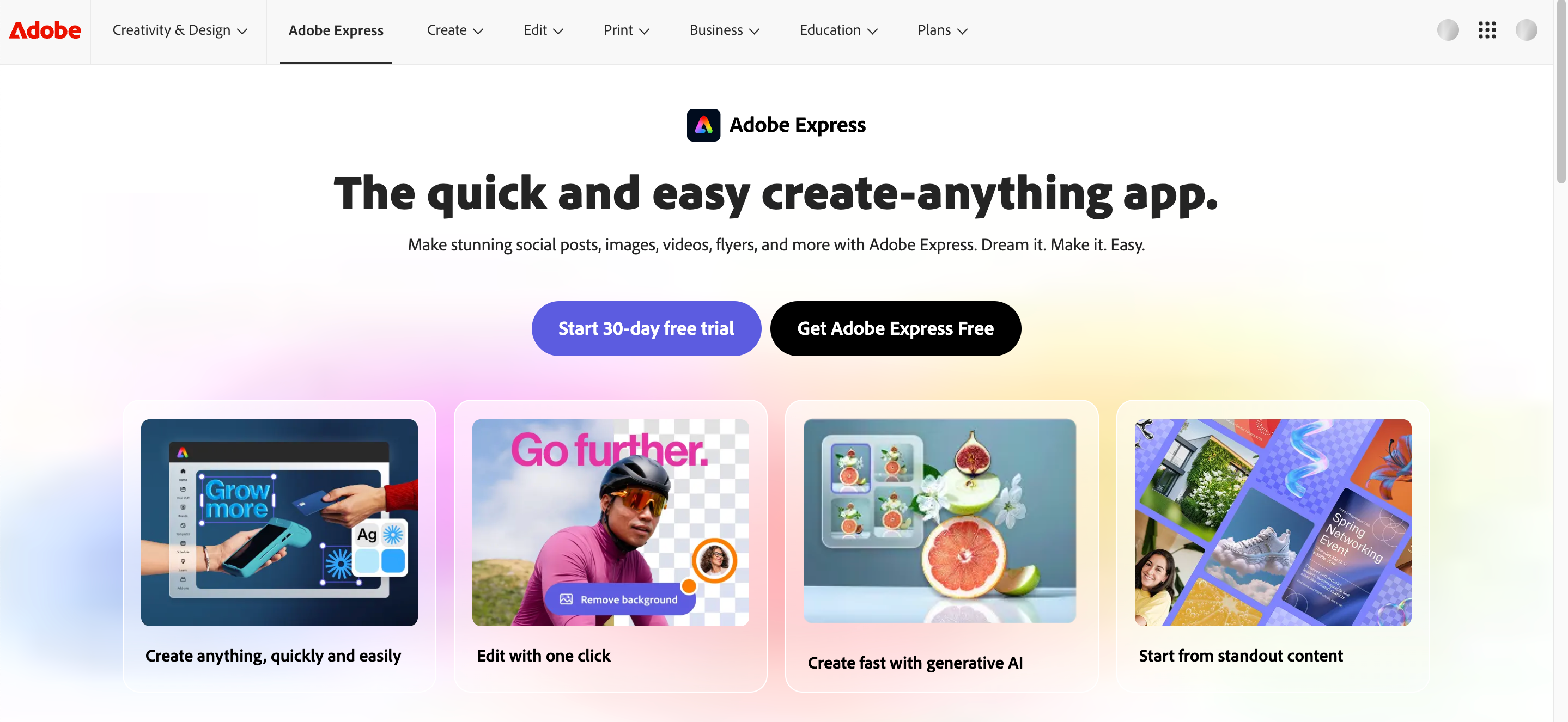 Best Kittl Alternatives Adobe Express Landing Page