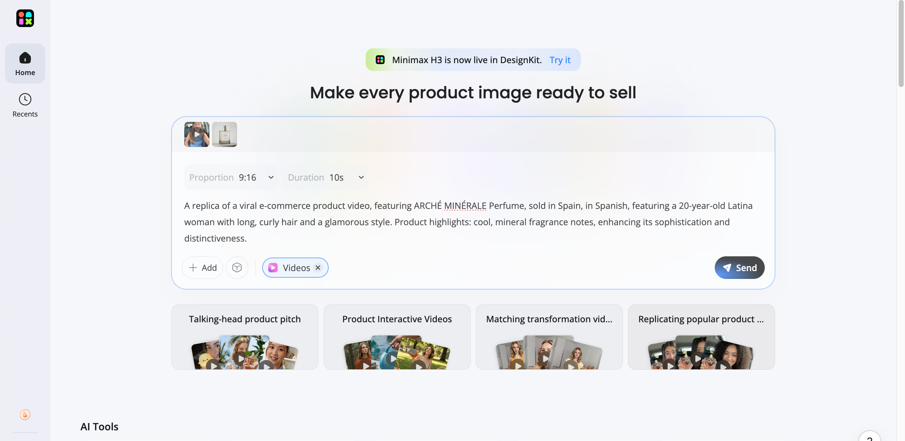 3 steps to creating engaging videos with Designkit Enter a prompt or upload an image