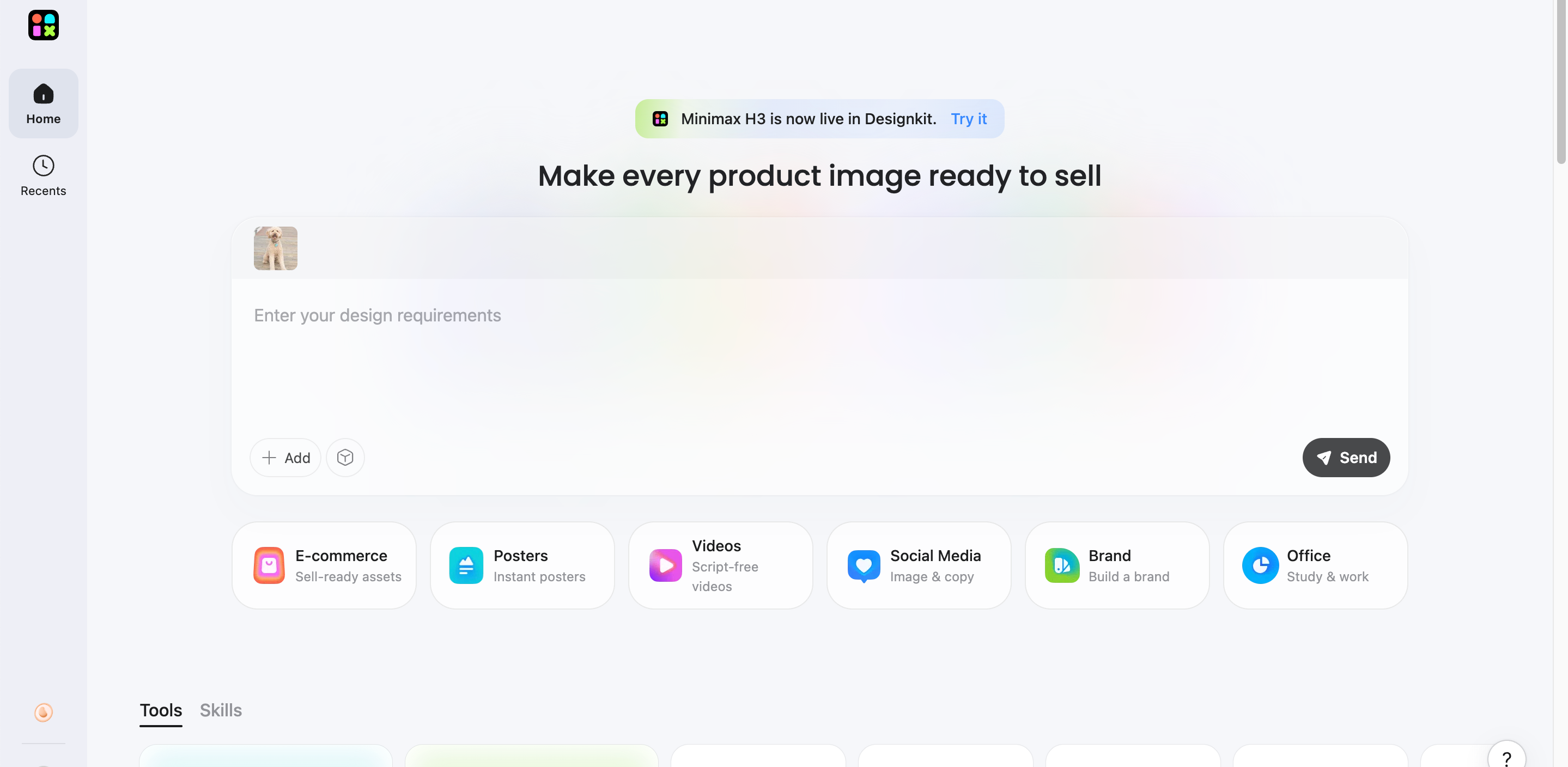How to animate a picture with Designkit Upload your image
