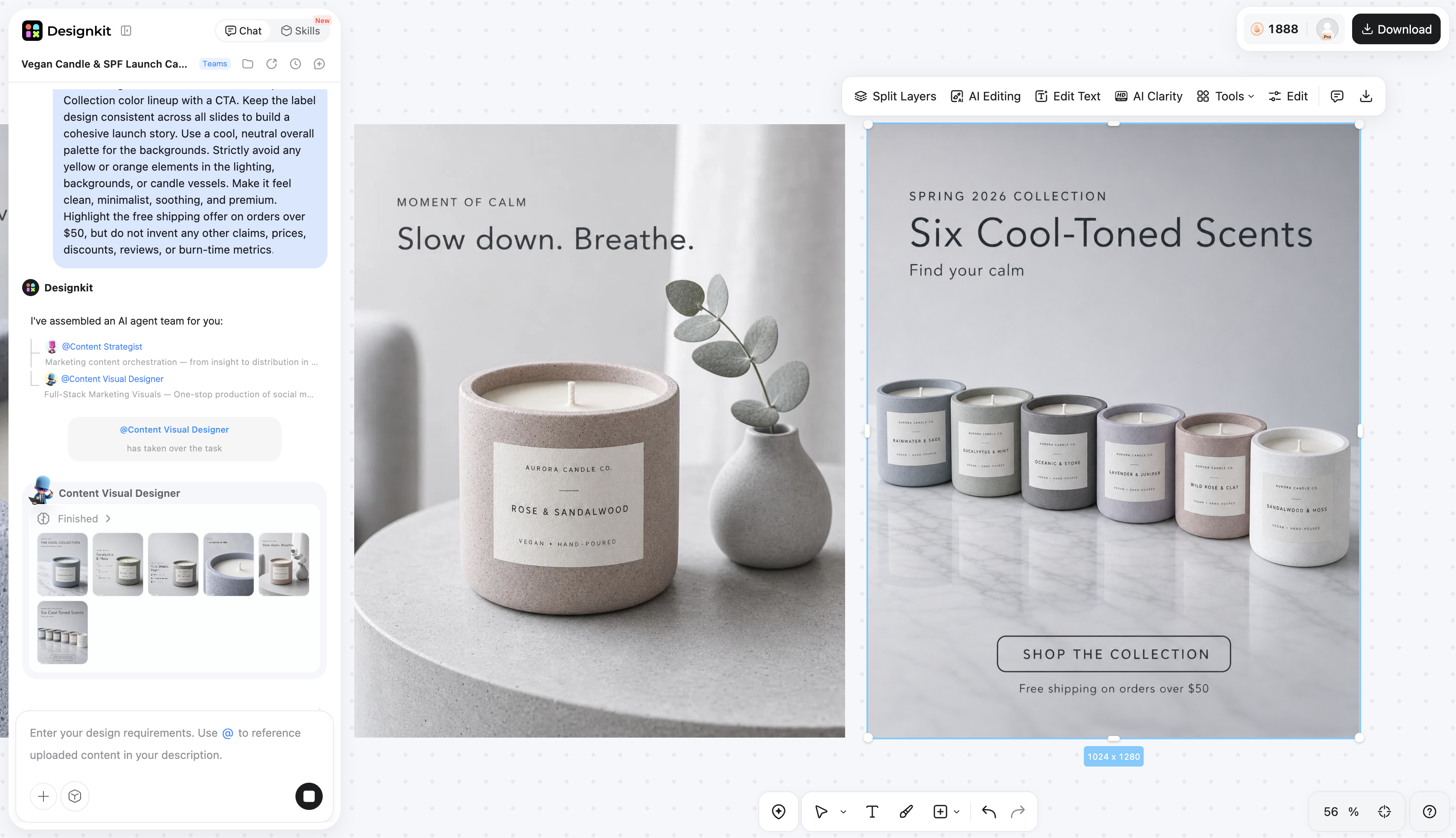 Refine your layouts and export