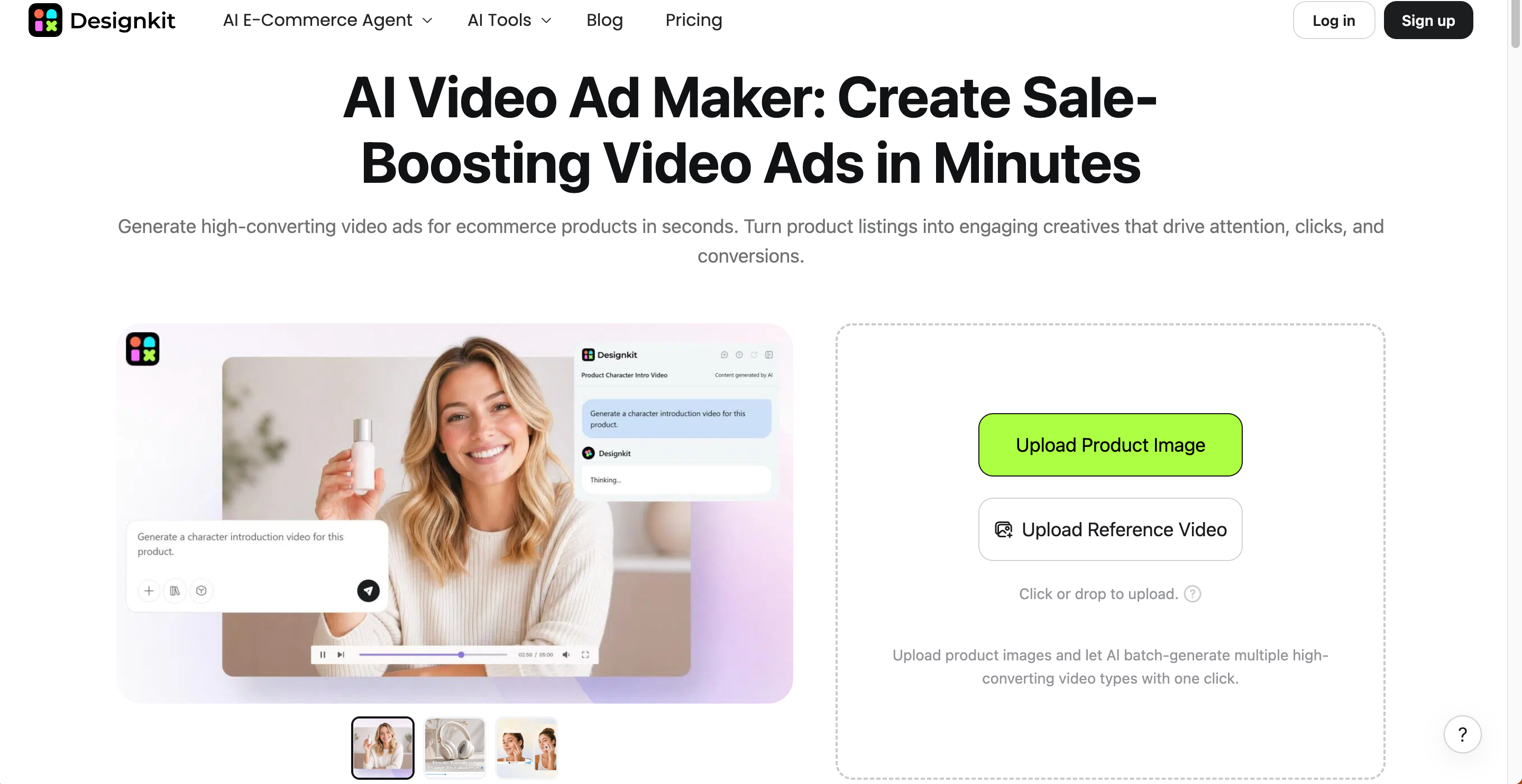 Designkit AI video ad maker