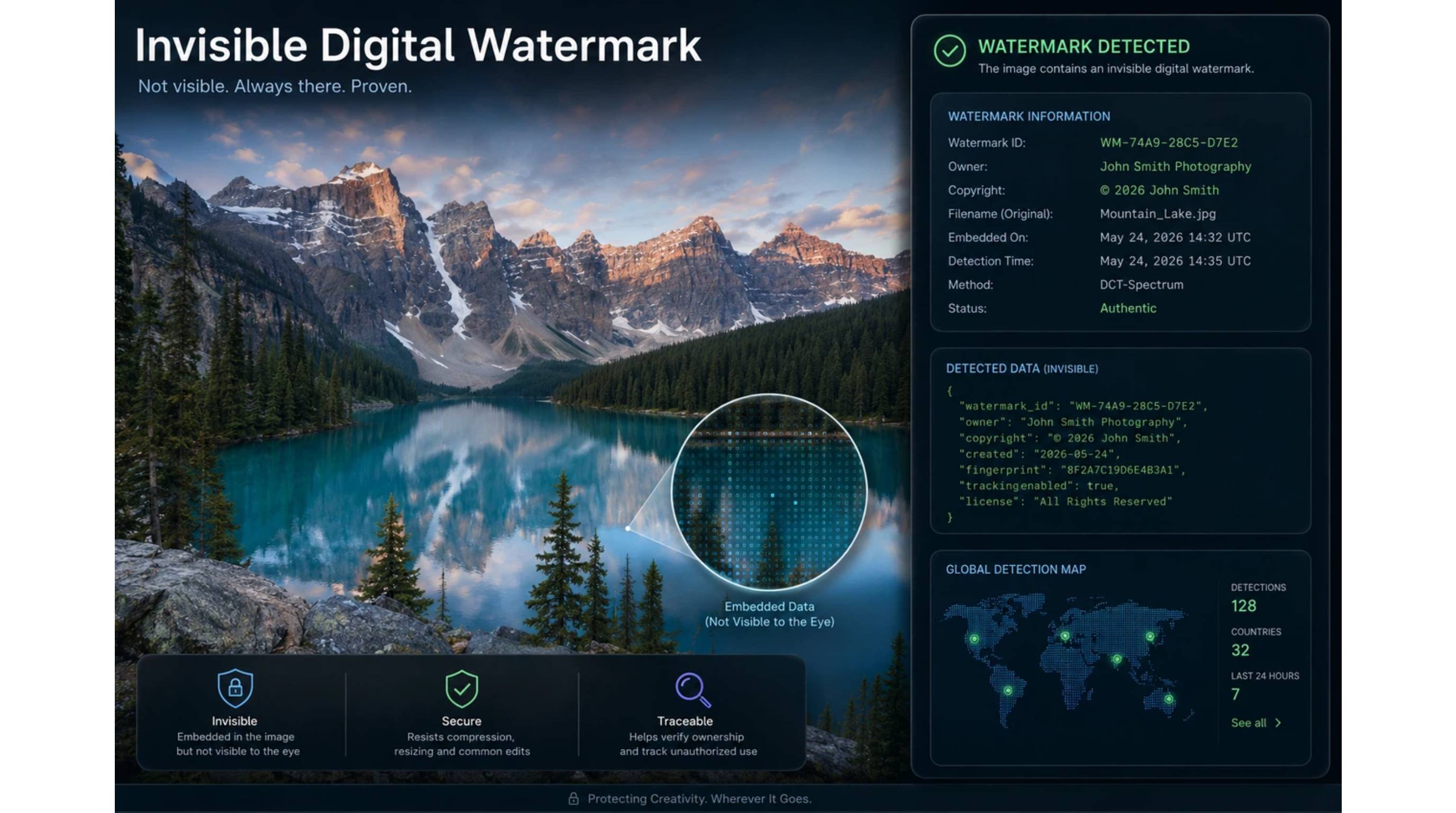Different Types of Photo Watermarks Invisible Digital Watermark
