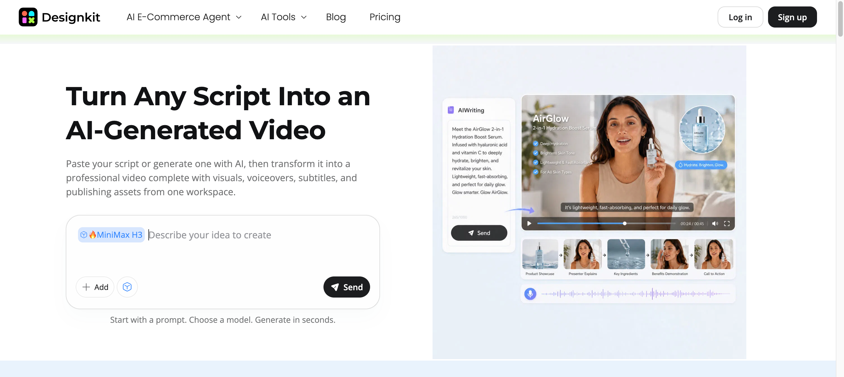Designkit Script to Video AI