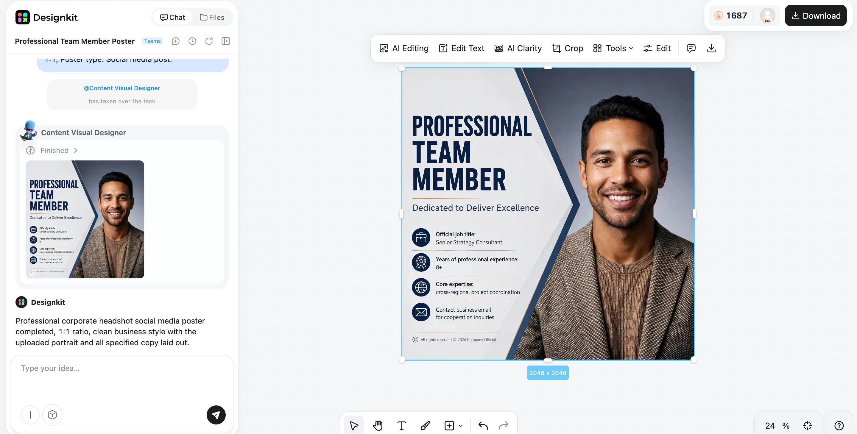 How Designkit turns enhanced images into marketing-ready assets Export assets for different channels