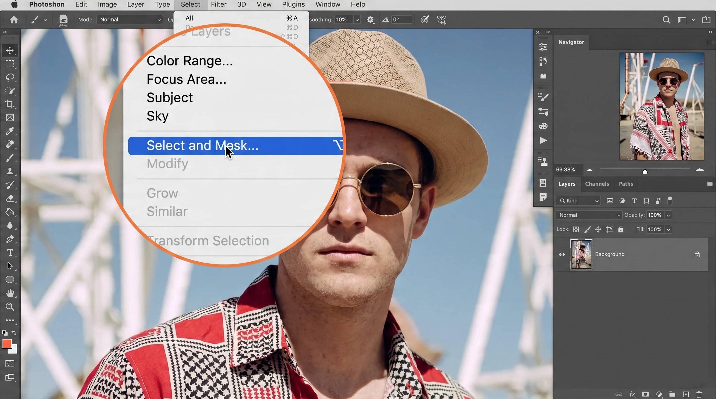 How to Remove Background in Photoshop Select and Mask Workspace