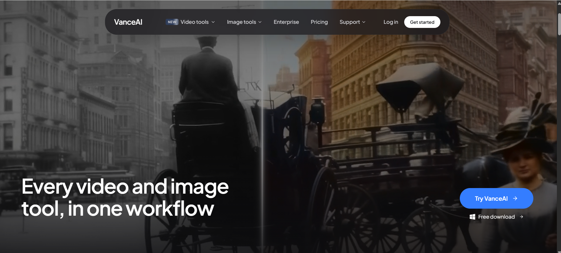 VanceAI Photo Enhancer Interface