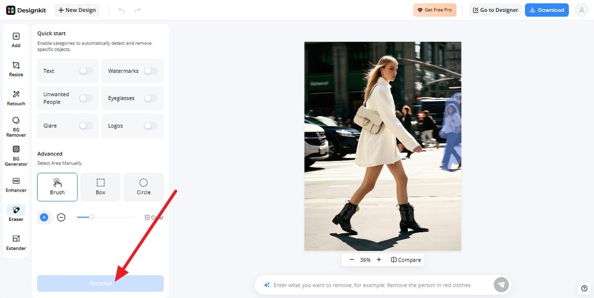 tap on remove button tap on remove button