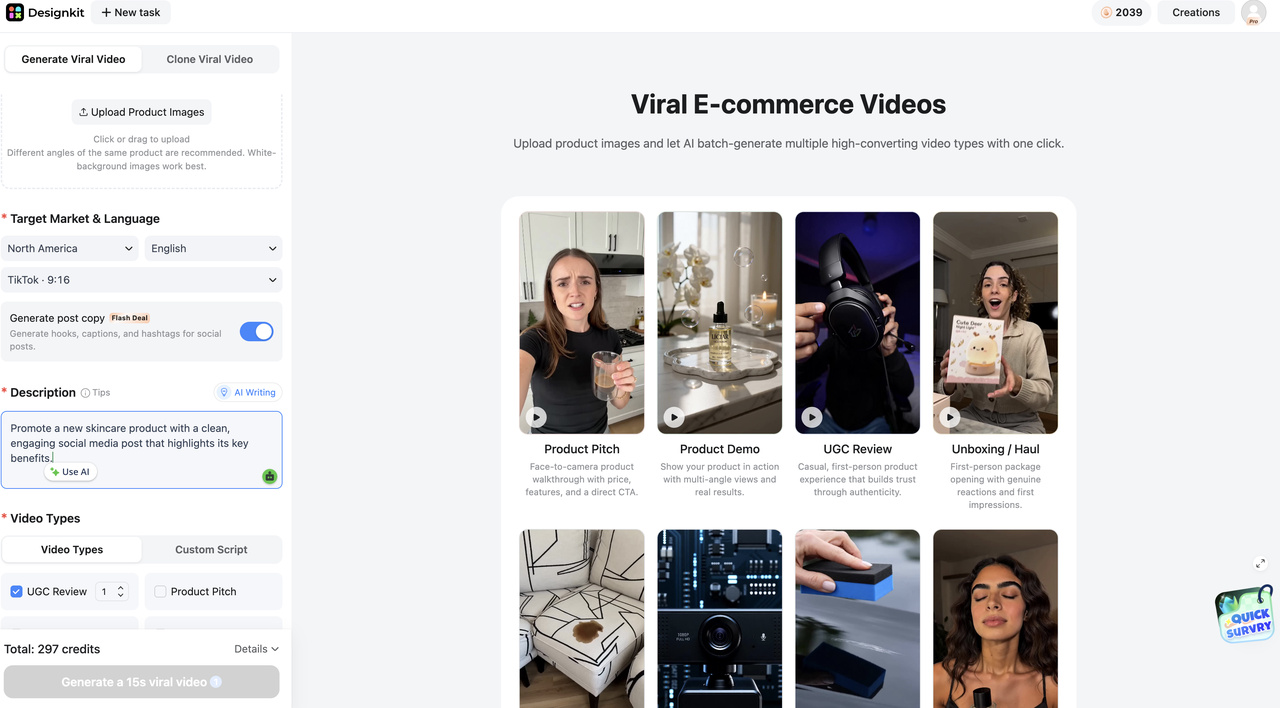 How to Create Social Media Content With Designkit Enter Your Content Idea