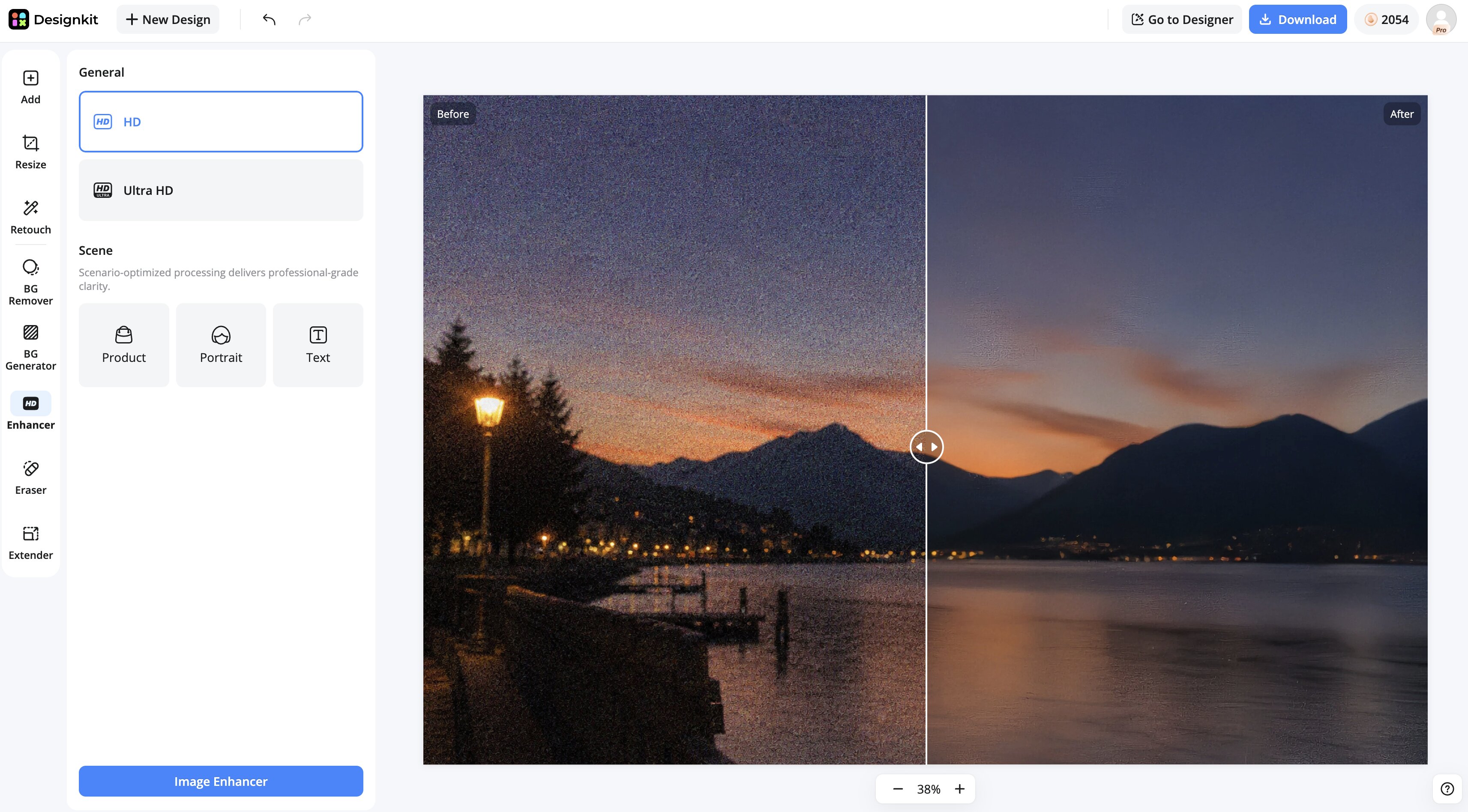 Review and Export the Improved Image