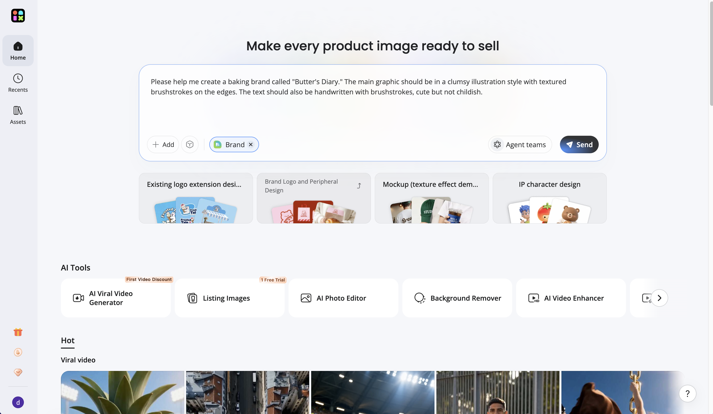 create brand awareness content with Designkit Upload your brand assets